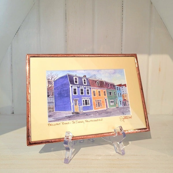 Copper framed artwork titled "Brilliant Bond" by Cynthia Noel 