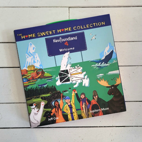 Front of a children's books box set of The Home Sweet Home Newfoundland Collection.