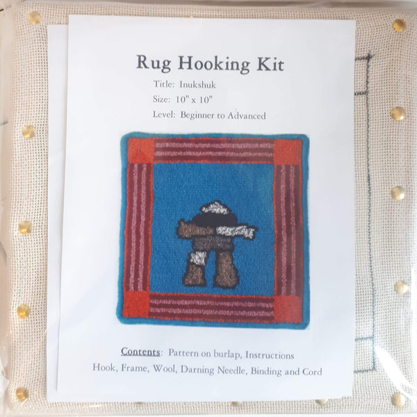 Large Molly Made rug hooking kit titled 'inukshuk'.